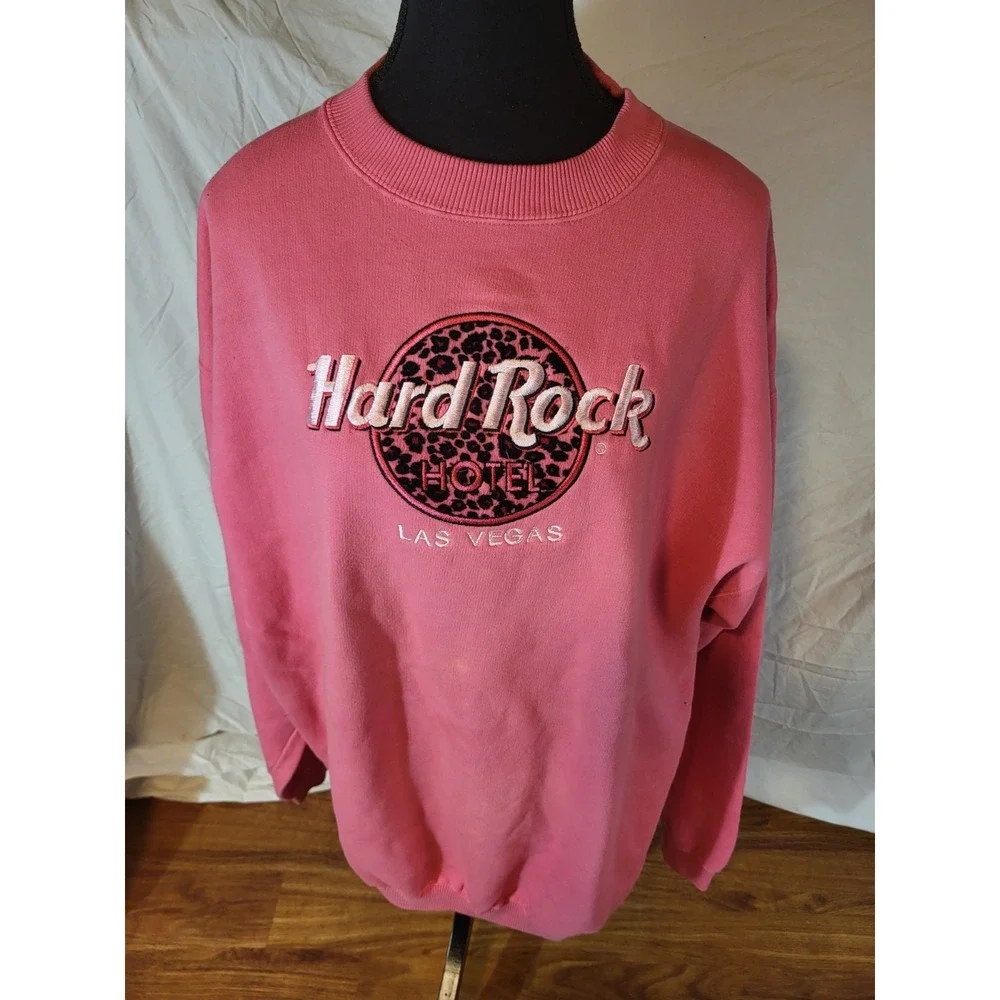 Vtge Hard Rock Hotel Las Vegas Pink Leopard‎ Print Size XL